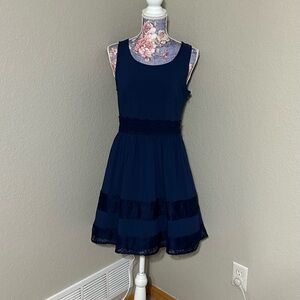 LC Lauren Conrad Navy Sleeveless Mini Dress